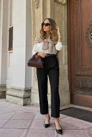 Chic street style outfit, full body shot