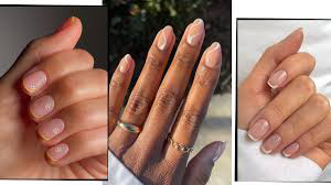 Minimalist nail art, manicured hands